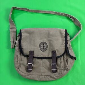Sierra‎ Club Messenger Bag Khaki Canvas Crossbody Field Travel Utility Shoulder